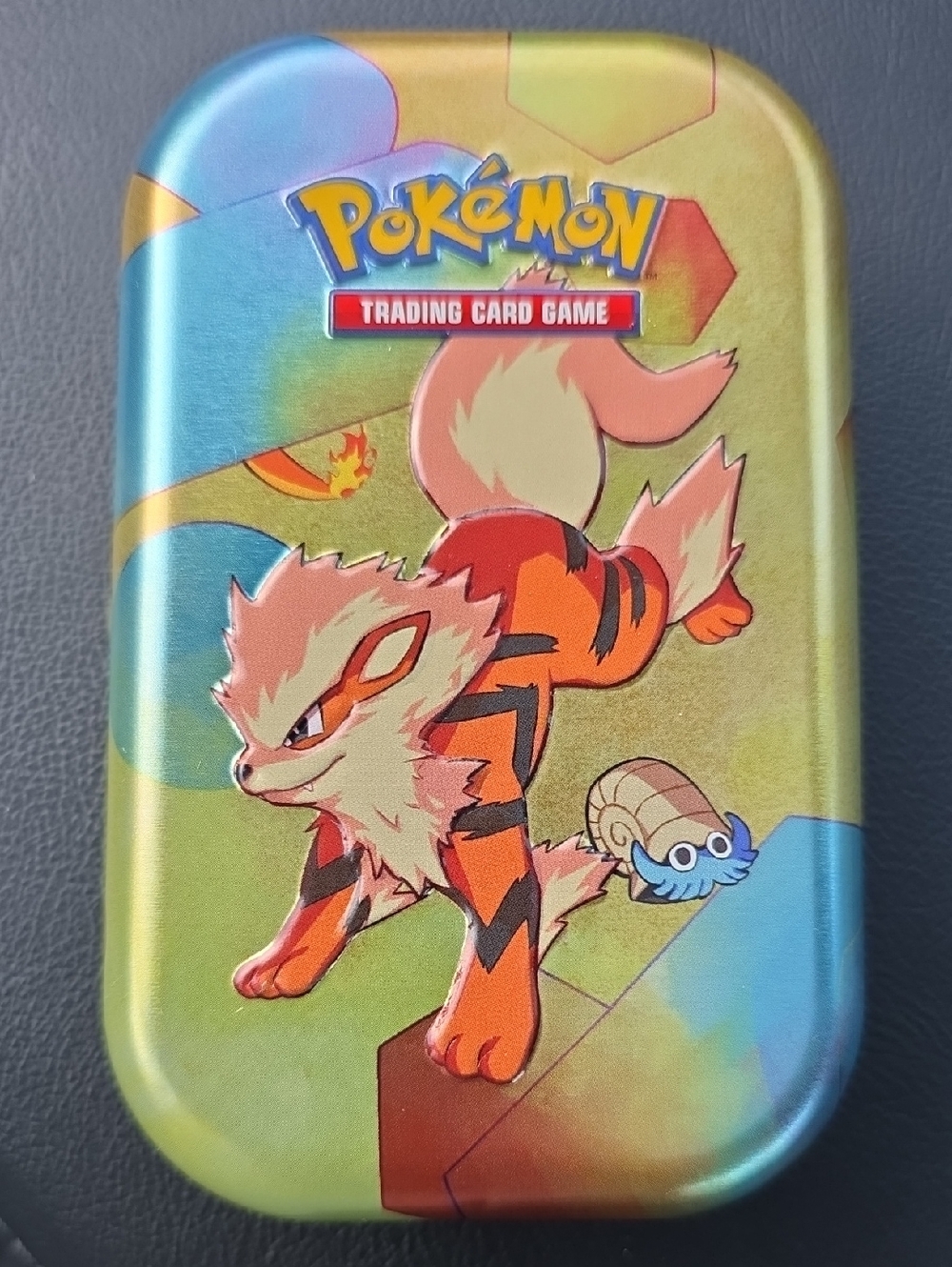 Pokemon TCG: Scarlet & Violet—151 Mini Tin featuring Arcanine and Omanyte